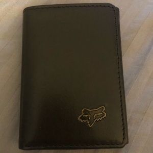 Brown Leather Fox Trifold Wallet